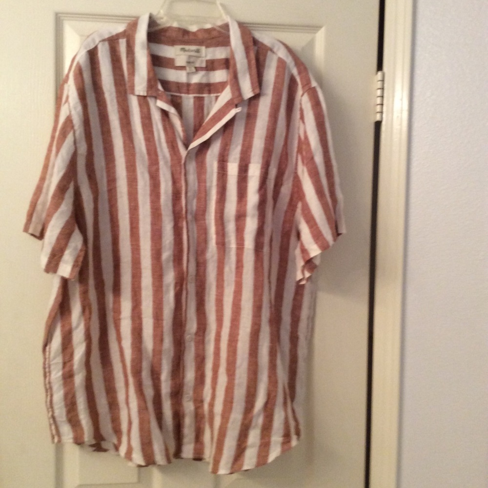 Madewell Striped Linen Blouse